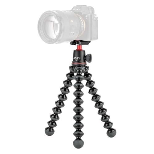 JOBY GorillaPod 3K Kit Esnek ve Hafif Tripod (DSLR, CSC ve Aynasız Kameralar için Küre Başlıklı, 3 kg'a Kadar Taşıma Kapasitesi), İtalya'da Üretilmiştir, JB91507-BWW, Siyah