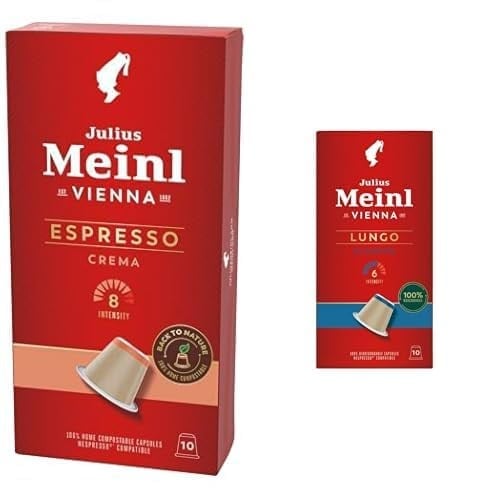 Julius Meinl Espresso Crema Kapsül Kahve 10 Adet ve Julius Meinl Lungo Classico Kapsül Kahve - 1 paket 10 Adet Biodegradable