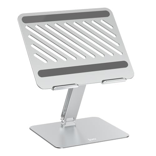 Juo Alüminyum Notebook Standı Yükseklik ve Eğim Ayarlı Ergonomik Metal Laptop Standı 11-17 inch arası notebook dizüstü bilgisayar standı, ayarlanabilir