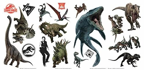 Jurassic World Fallen Kingdom Soy ve Yapıştır Duvar Çıkartmaları, RoomMates'ten RMK3798SCS