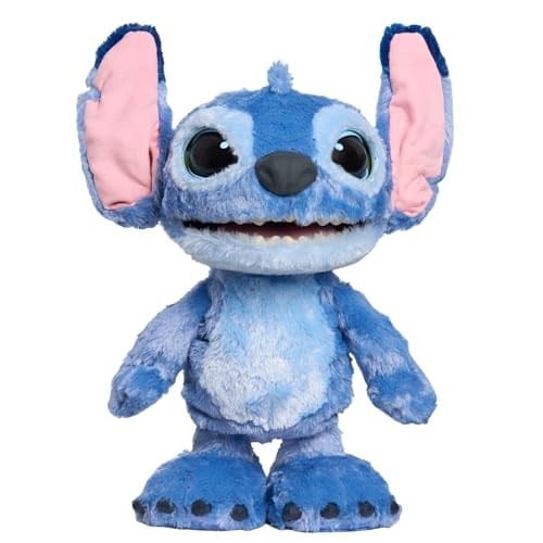 Just Play Disney Ultimate Stitch – Fonksiyonel Pelüş Hayvan, 100+ Gürültü ve Tepki, 3 Yaşından İtibaren, 43 cm, Etkileşimli, Pelüş Hayvan