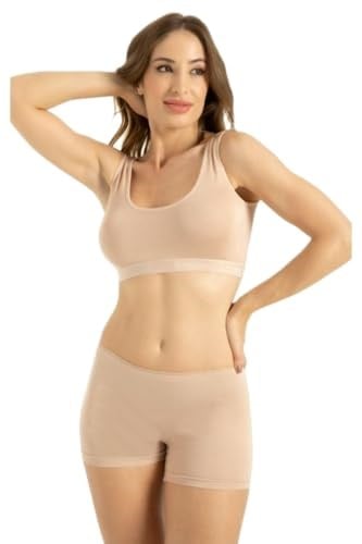 Kadın 2 Li Paket Ten Rengi Bambu Boxer Külot (Ten/S)