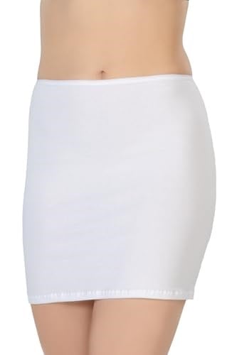 Kadın Beyaz Modal Cotton Mini Jupon