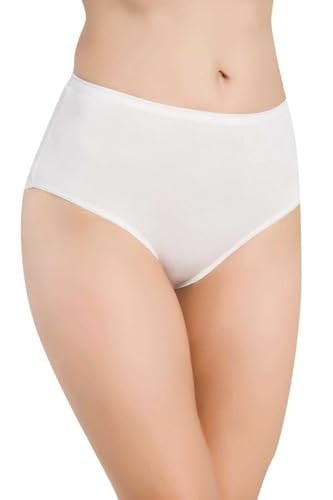 Kadın Beyaz Paket Bambu Büyük Beden Bato Yüksek Bel Külot 2'li, 3XL, HW906-869SL0018770