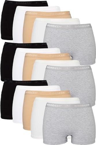 Kadın Boxer, 15'li Paket, Karışık Renk, XL Beden