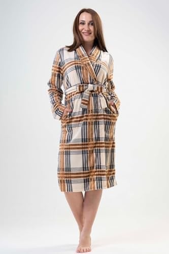 Kadın Büyük Beden Brown Polar Sabahlık 201035-0063