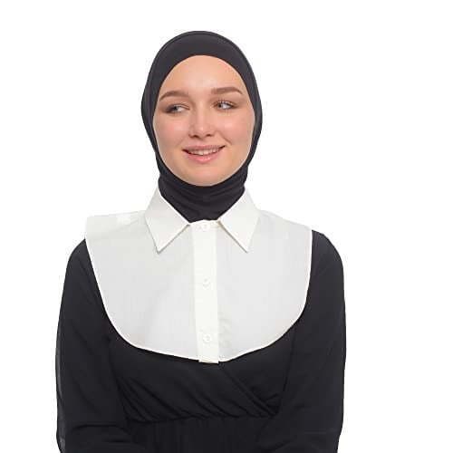Kadın Düz Gömlek Yaka Hazır Tesettür İç Boyunluk Kurtarıcı Yakalık