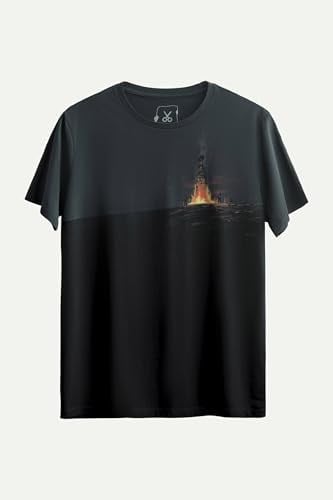 KAFT Unisex Regular Fit Tasarım T-Shirt Burning Tire