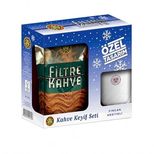 Kahve Dünyası Kahve Keyif Seti 2x250g Filtre Kahve + Fincan Hediyeli