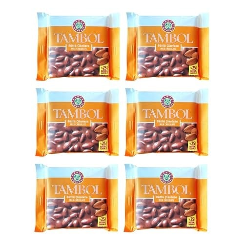 Kahve Dünyası Tambol Sütlü Çikolatalı Badem, 77 gr, 6'lı Paket