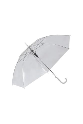 Kaliteli Şık 8 Telli Baston Unısex Şeffaf Şemsiye 71 Cm Uzunluk, 90 Cm Açık Çap