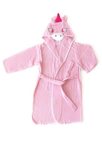Kapüşonlu Çocuk Bornozu,Pamuklu,Kulaklı,Hayvan Figürlü-UNICORN
