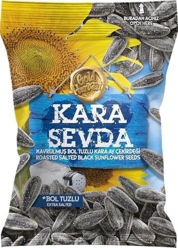 Kara Sevda Bol Tuzlu Siyah Ayçekirdeği 250 gr