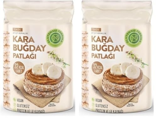 Karabuğday Patlağı Sade 1 Paket Glutensiz Vegan Sade 100 Gram (2 paketi)