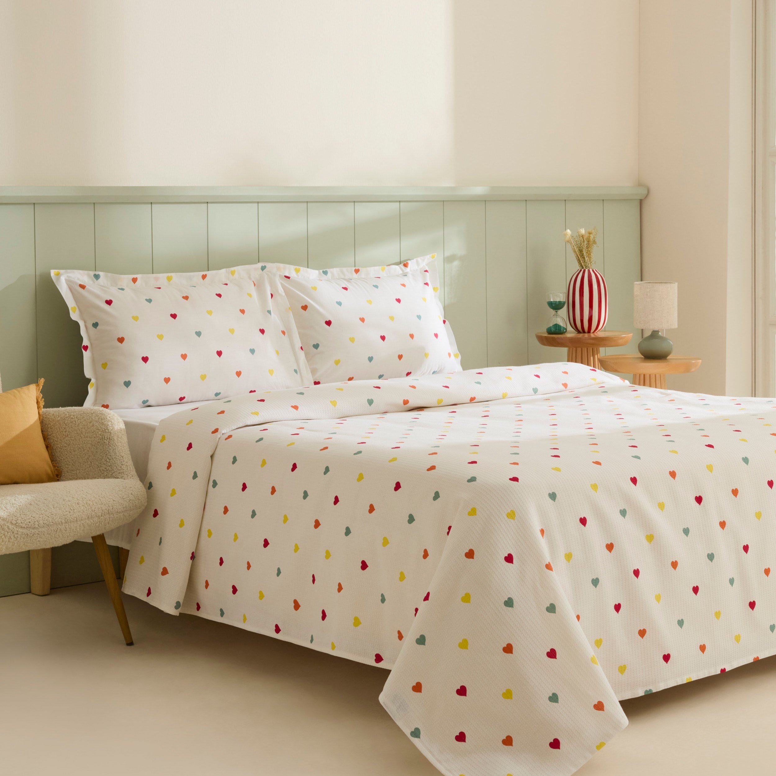 Karaca Home Amour %100 Pamuk Çift Kişilik Pike Takımı Multicolour