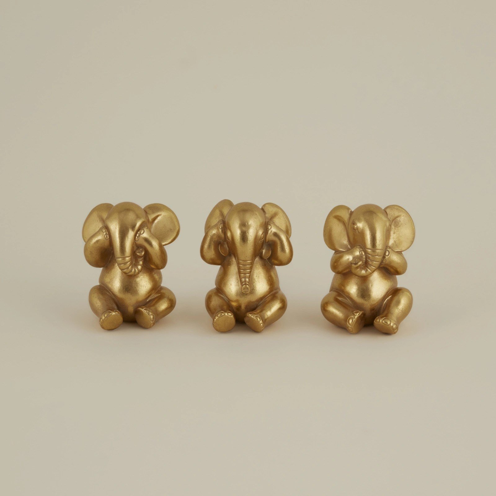 Karaca Home Elephant Biblo Gold 9x9x12 cm