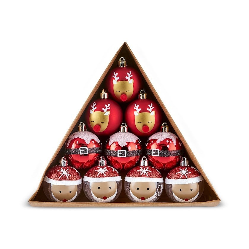 Karaca Home Karaca 10'lu Set Top Santa Ağaç Süsü  6 cm