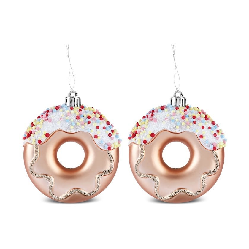 Karaca Home Karaca New Year Yılbaşı 2'li Set Donut Ağaç Süsü Pembe  8.5 cm