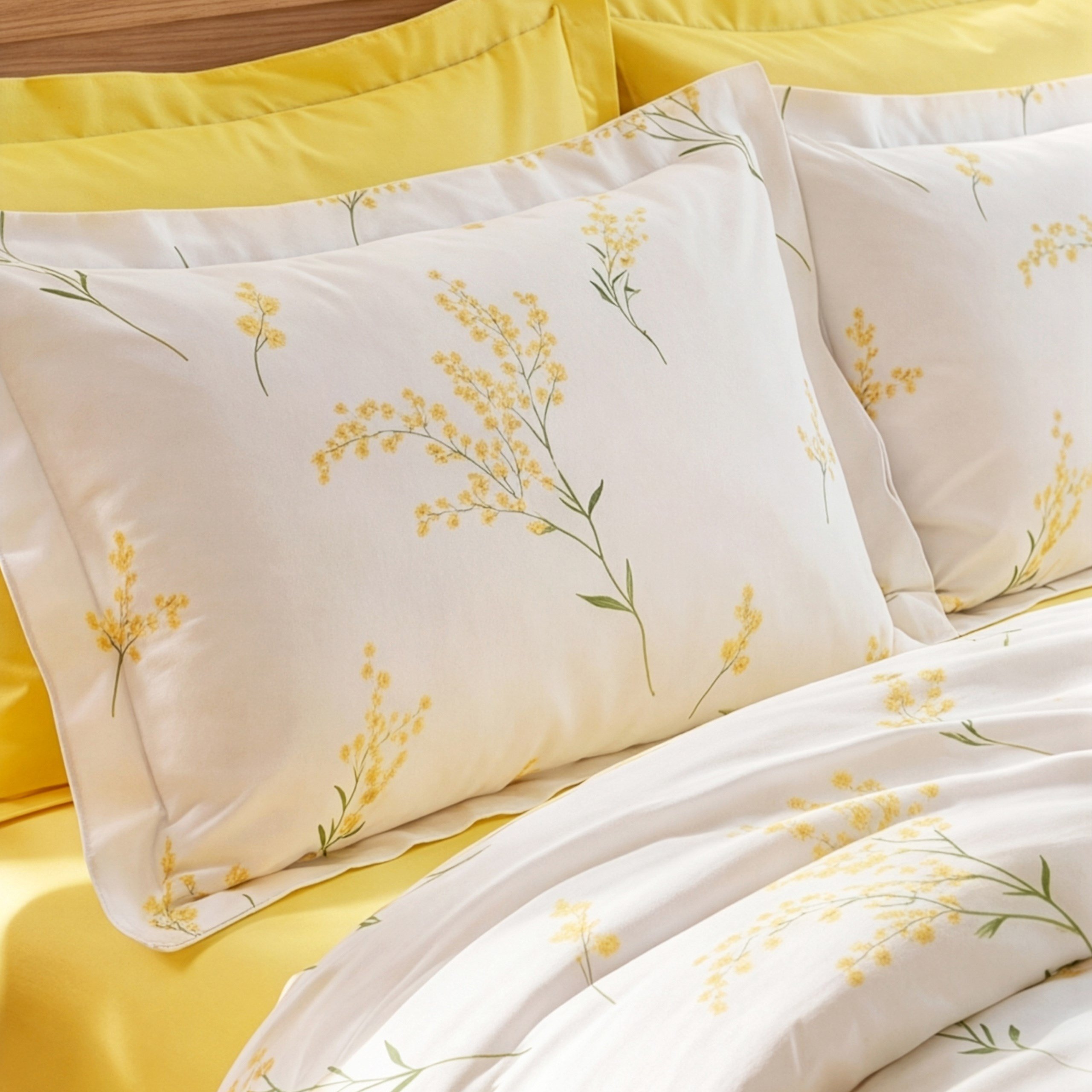 Karaca Home Loretta %100 Pamuk Çift Kişilik Nevresim Takımı Sarı