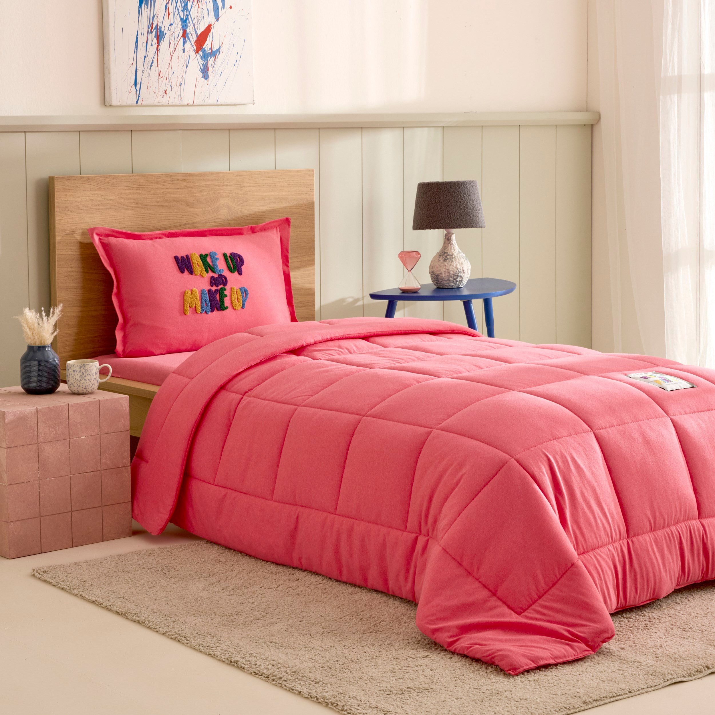 Karaca Home Motto Cotton Comfort Tek Kişilik Uyku Seti Fuşya