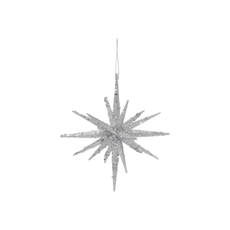 Karaca Home New Year Yılbaşı Glitter Star 2 Adet Ağaç Süsü Seti 15x15x15 cm