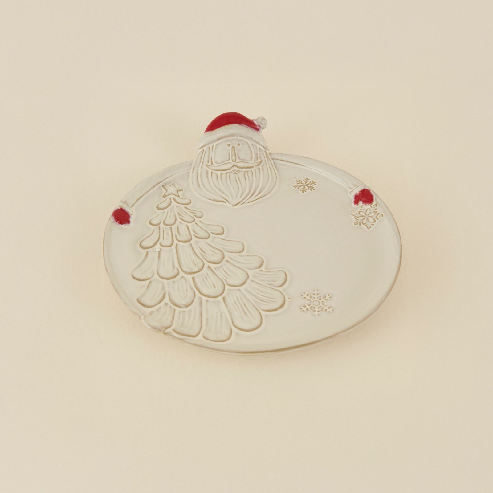 Karaca Home New Year Yılbaşı Santa Dekoratif Tabak 28,7 x 26,3 x 5,5 cm
