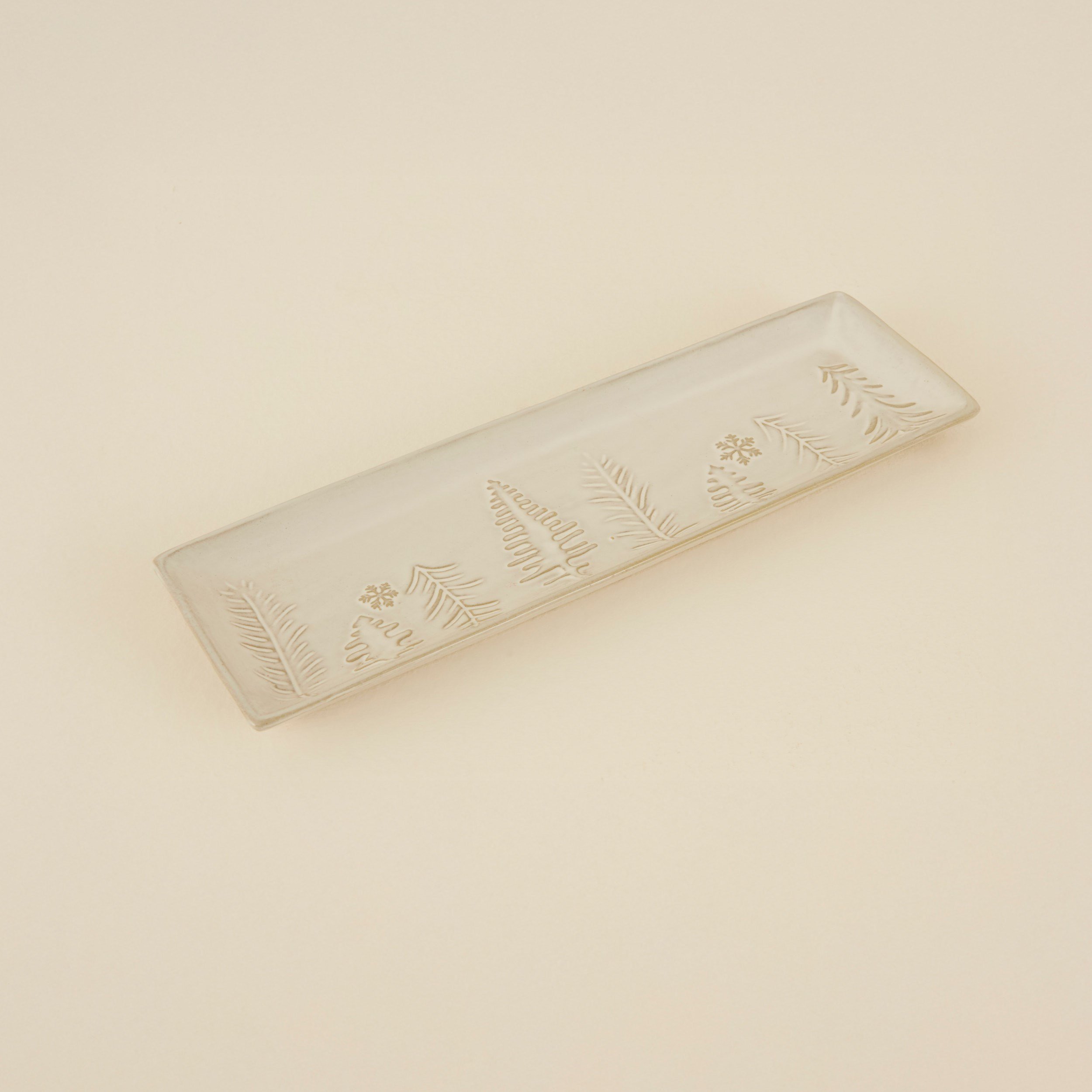 Karaca Home New Year Yılbaşı Trees Dekoratif Tabak 37,4 x 11,7 x 2,4 cm