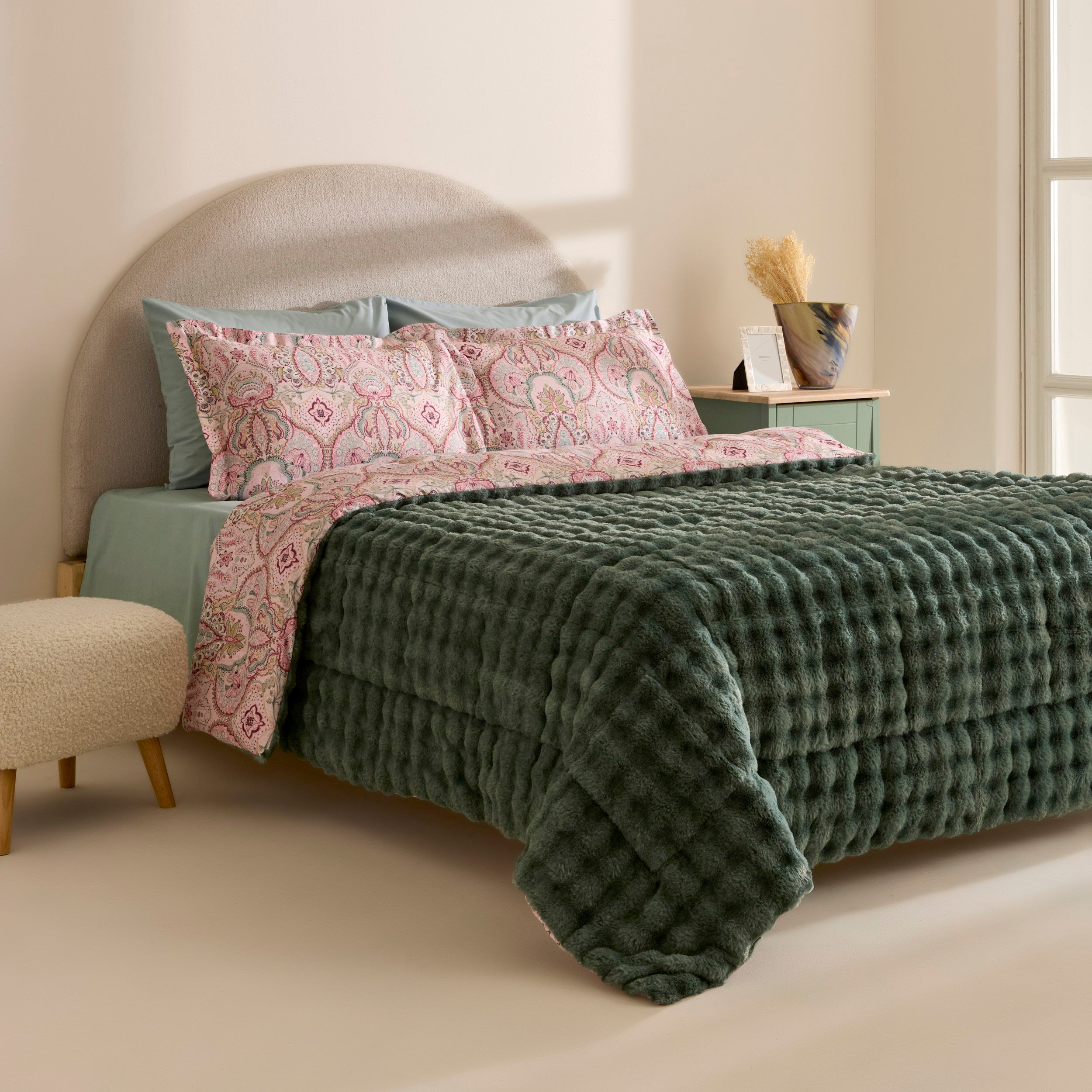Karaca Home Velvet Tide Çift Kişilik Comfort Set Yeşil