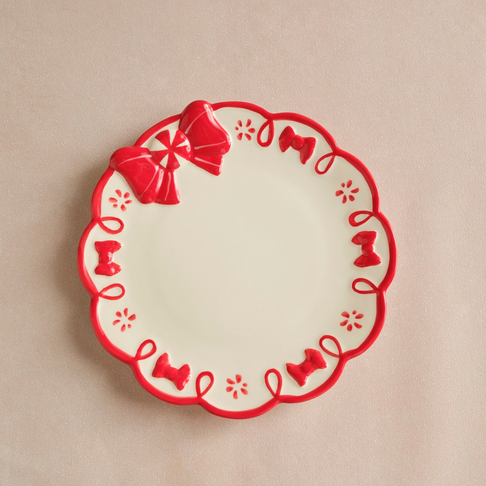 Karaca New Year Ribbon Pasta Tabağı 19,5 cm