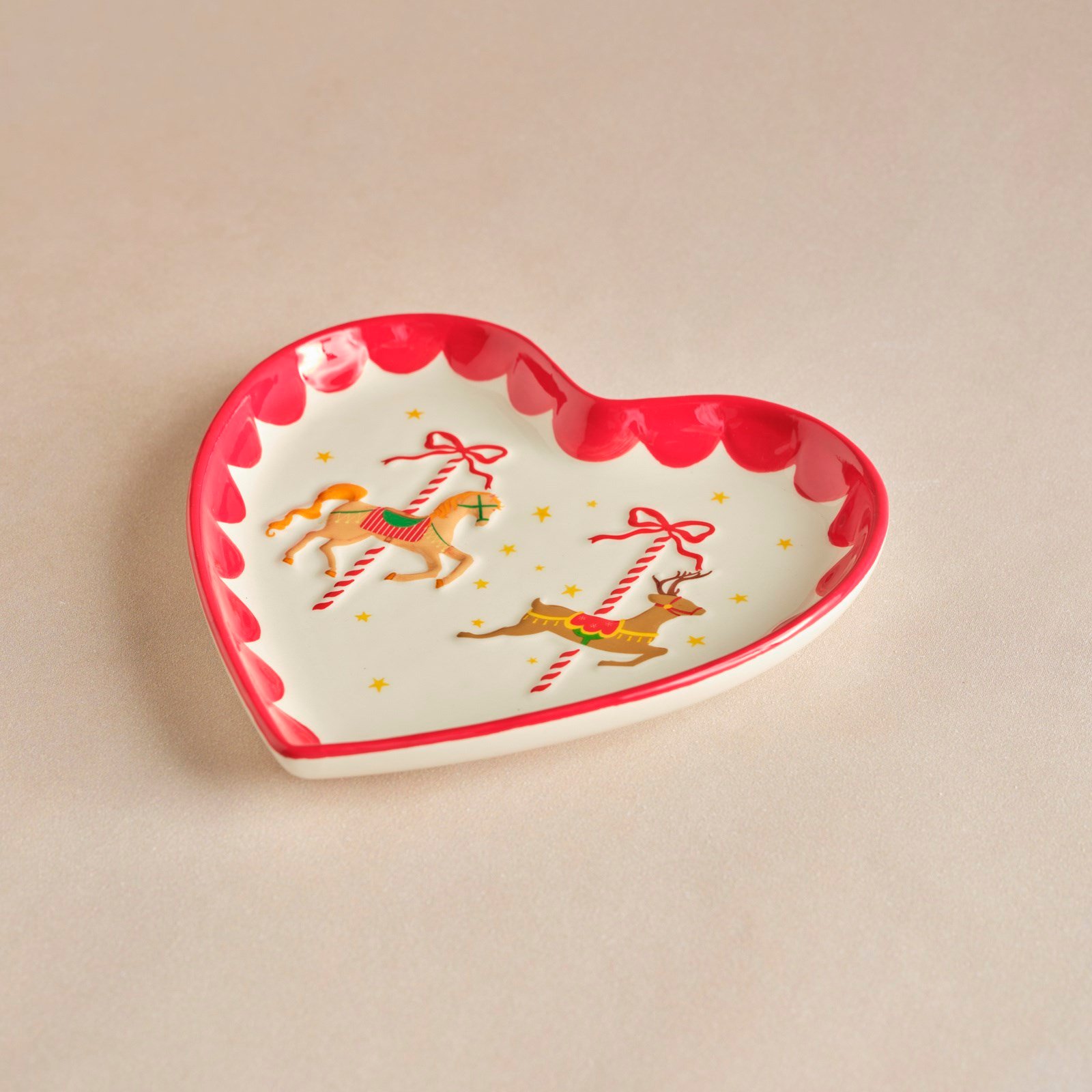 Karaca New Year Yılbaşı Carousel Pasta Tabağı 20 cm
