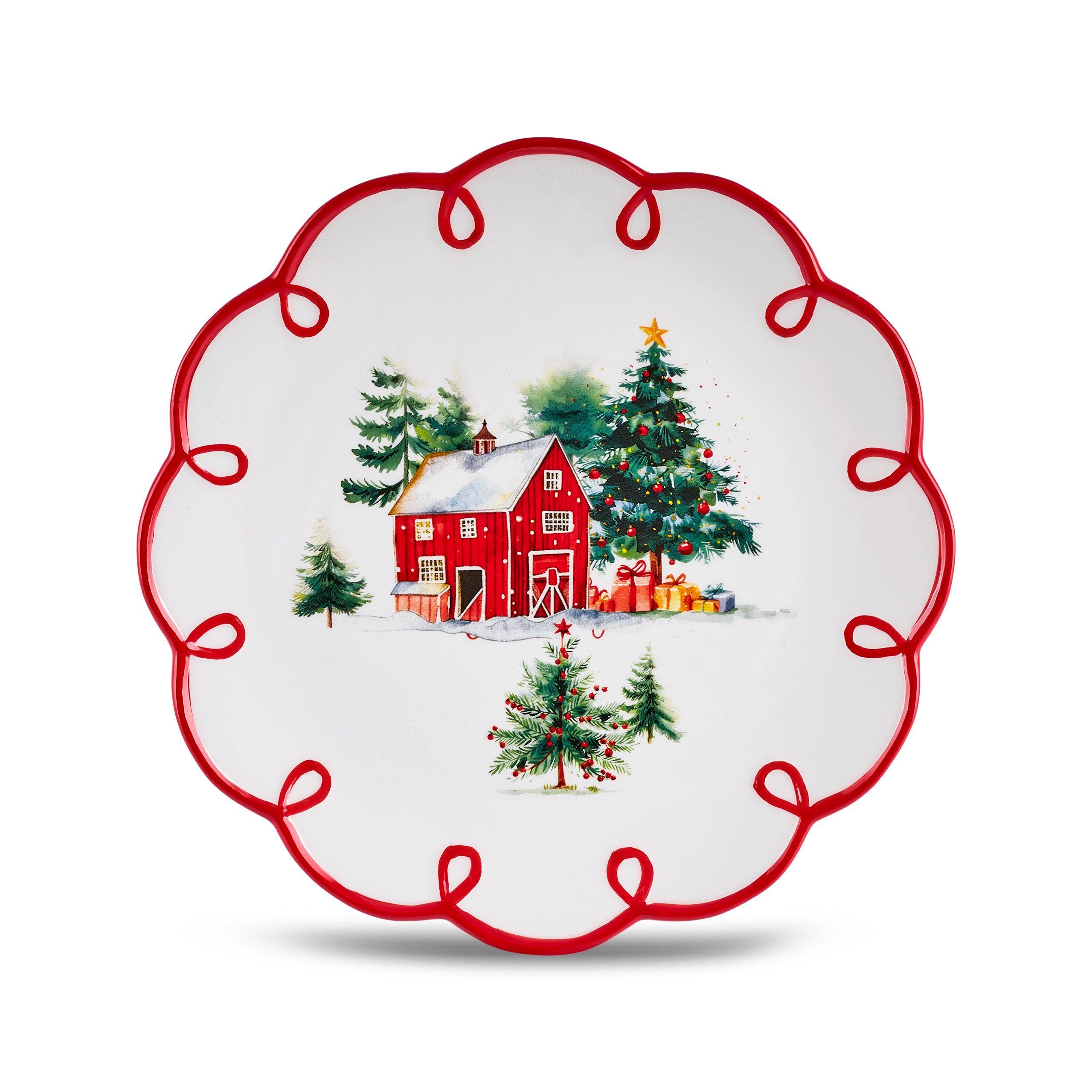 Karaca New Year Yılbaşı Cottage Servis Tabağı 25 cm