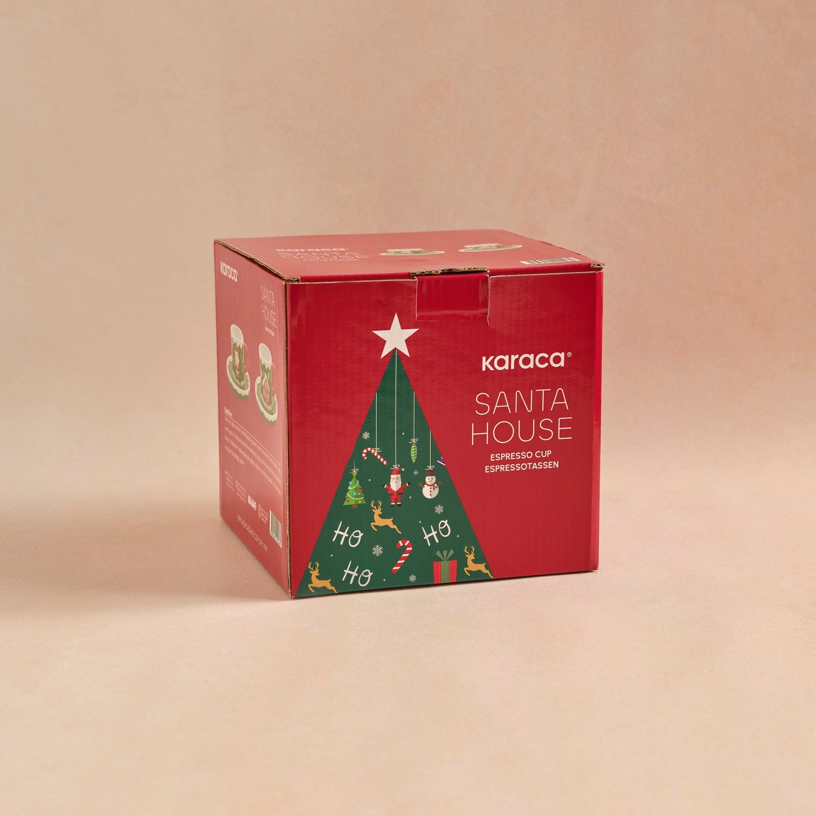 Karaca New Year Yılbaşı Santa House 2 Kişilik Kahve Fincan Takımı 110 ml