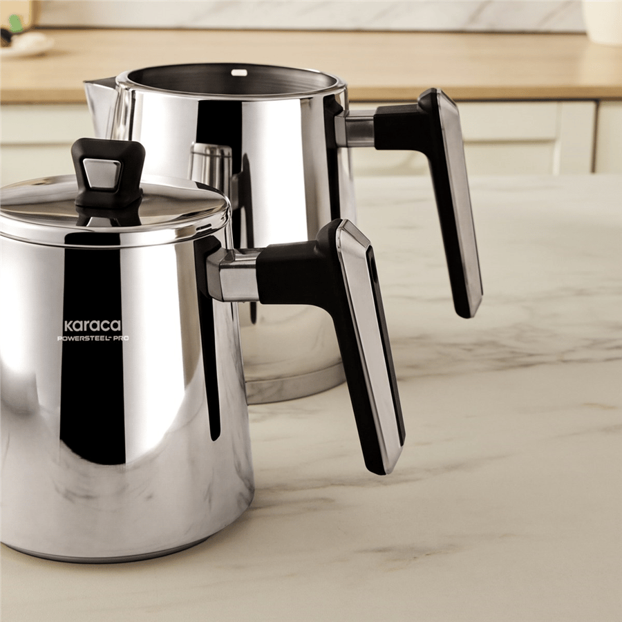 Karaca Powersteel Pro 316+ Space Çelik İndüksiyon Tabanlı Çaydanlık Takımı
