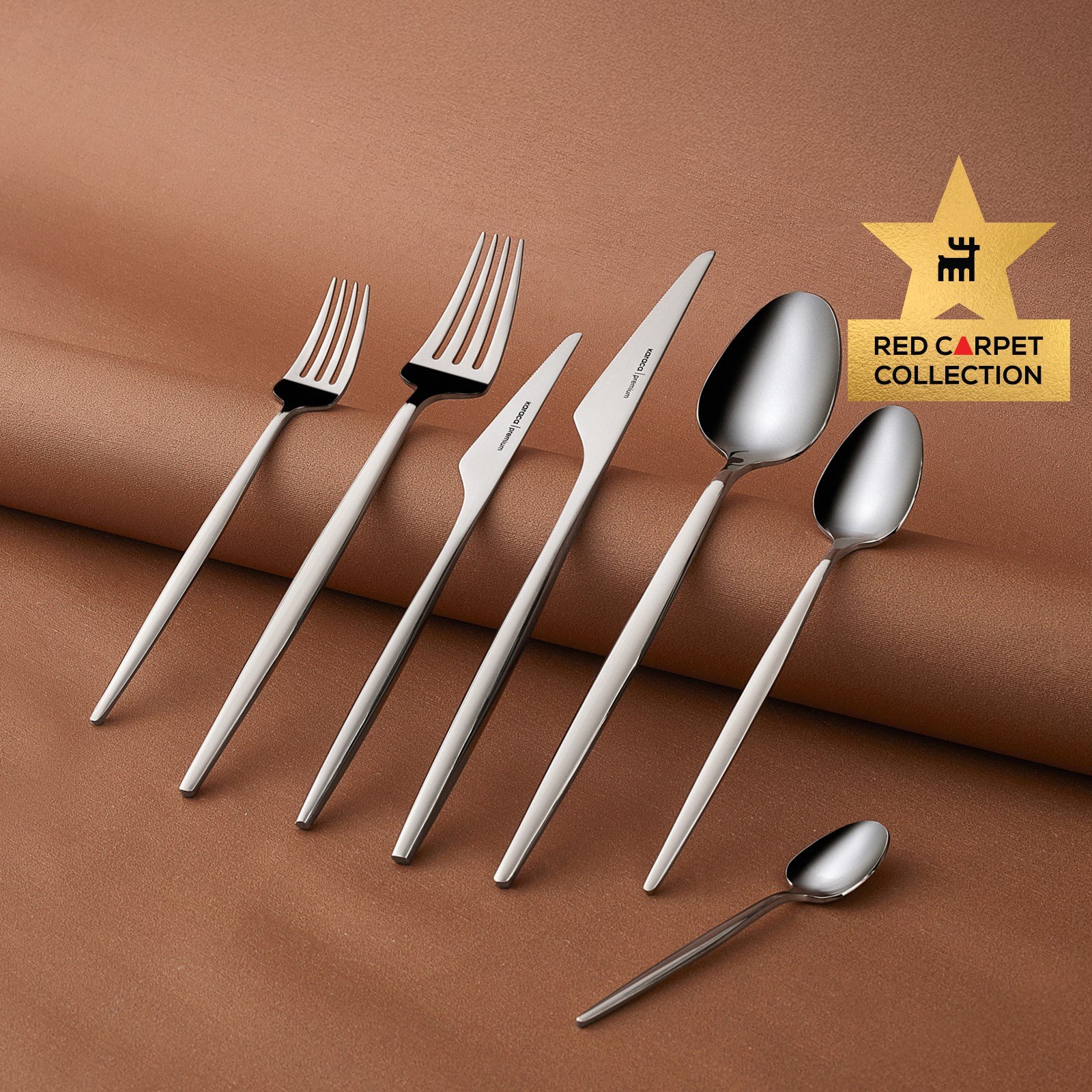 Karaca Red Carpet Collection 316+ Moongate Platin 12 Kişilik 84 Parça Çatal Kaşık Bıçak Takımı