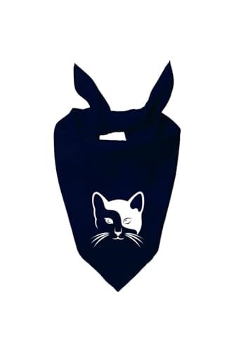 Kare Sevimli Kedi Tasarım Tek Renk Fular