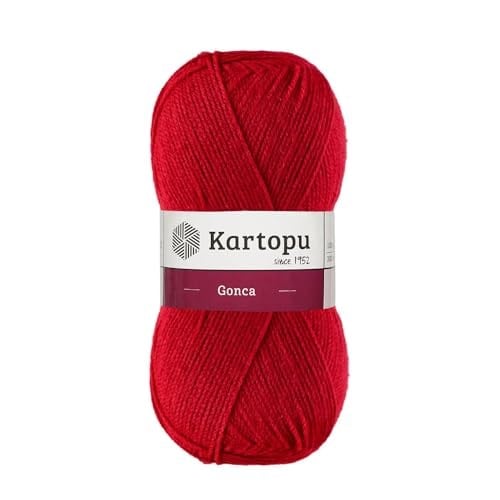 Kartopu Gonca El Örgü İpi 100 gr K132 Koyu Kırmızı