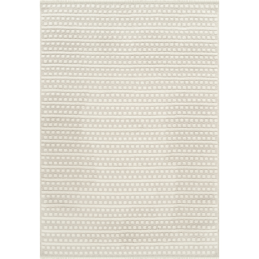 Kaşmir Halı 7/24 Plushy Runa Cream 80x300 cm