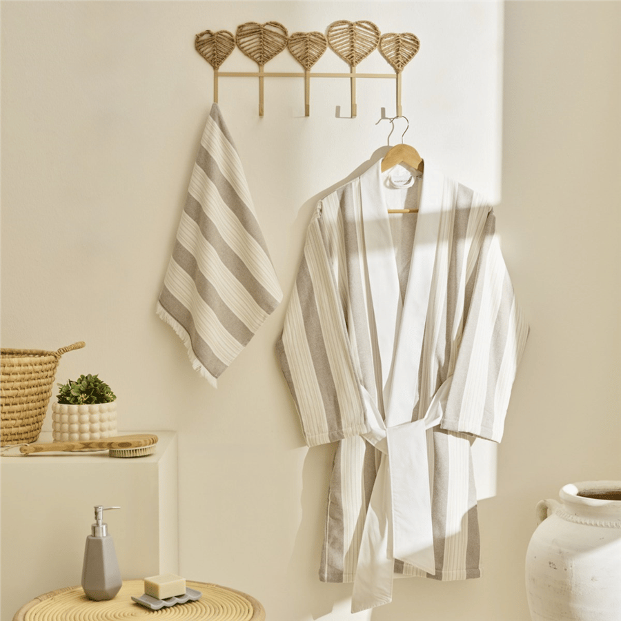 Kaşmir Home Helen Kimono Set Offwhite-Bej S-M