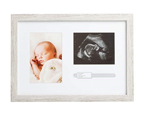 Kate & Milo Rustik Bileklik ve Sonogram Çerçevesi, Ultrason Rustik Resim Çerçevesi, Yeni Ebeveyn Hediyesi, Bebek Duşu Hediyesi