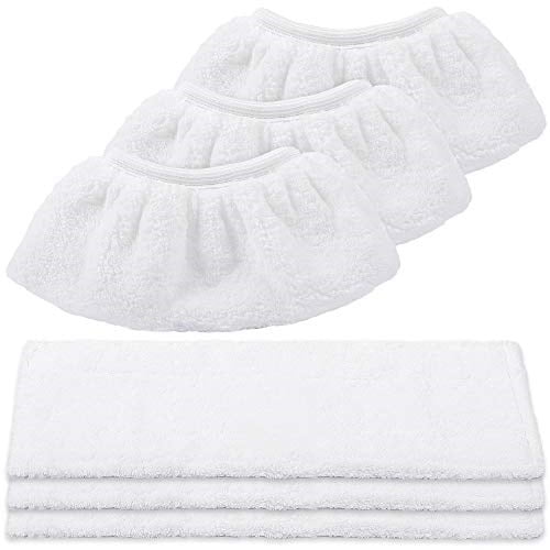 KEEPOW Mikrofiber bez seti, Kärcher EasyFix SC 2, SC 3, SC 4, SC 5 Buharlı Temizleyici ile uyumlu (3 zemin başlığı + 3 el nozulu)