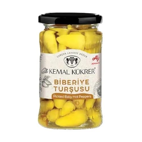 Kemal Kükrer Biberiye Turşusu Cam Kavanoz 350 cc