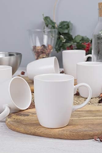 Keramika 6 Adet 9 Cm Mat Beyaz Bulut Kupa 022