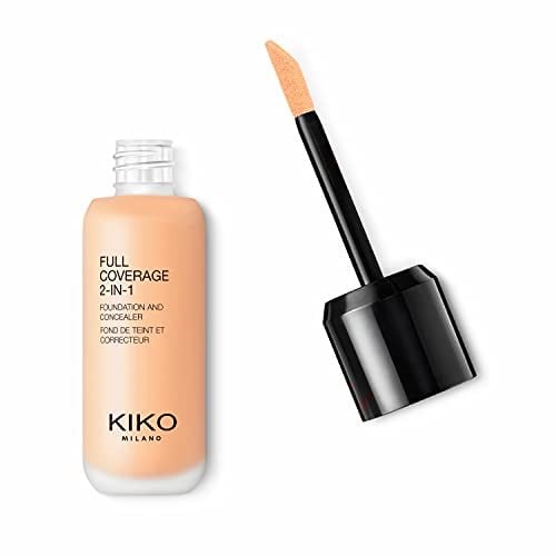 Kiko Milano Fondöten & Kapatıcı-Full Coverage 2-in-1 Foundation & Concealer-25 Warm Beige-Mat Saten Bitişli