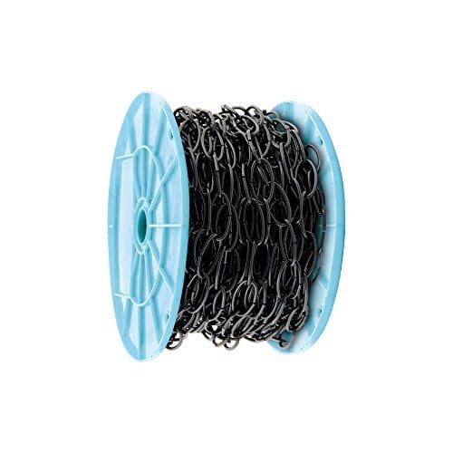 KingChain 536521 Siyah Açık Oval Dekoratif Zincir