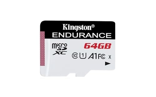 Kingston High-Endurance 64GB microSD Hafıza Kartı SDCE/64GB 95MB/s - 30MB/s kadar Okuma Yazma Kameralar, Araç Kameraları için