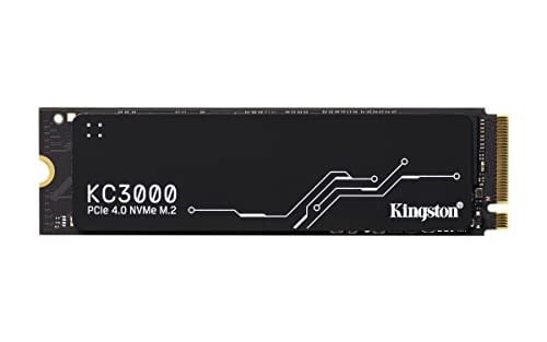 Kingston KC3000 PCIe 4.0 NVMe M.2 SSD - Masaüstü ve dizüstü bilgisayarlar için yüksek performanslı bellek -SKC3000S/1024G Siyah 1024GB - Seçenekler: 1024GB, 2048GB, 4096GB