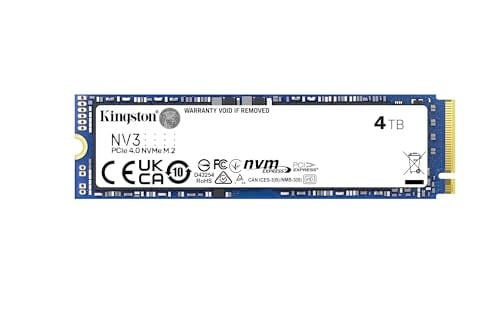 Kingston NV3 4 TB PCI-Express 4.0 6000/5000 MB/s M.2 SSD Bellek SNV3S/4000G