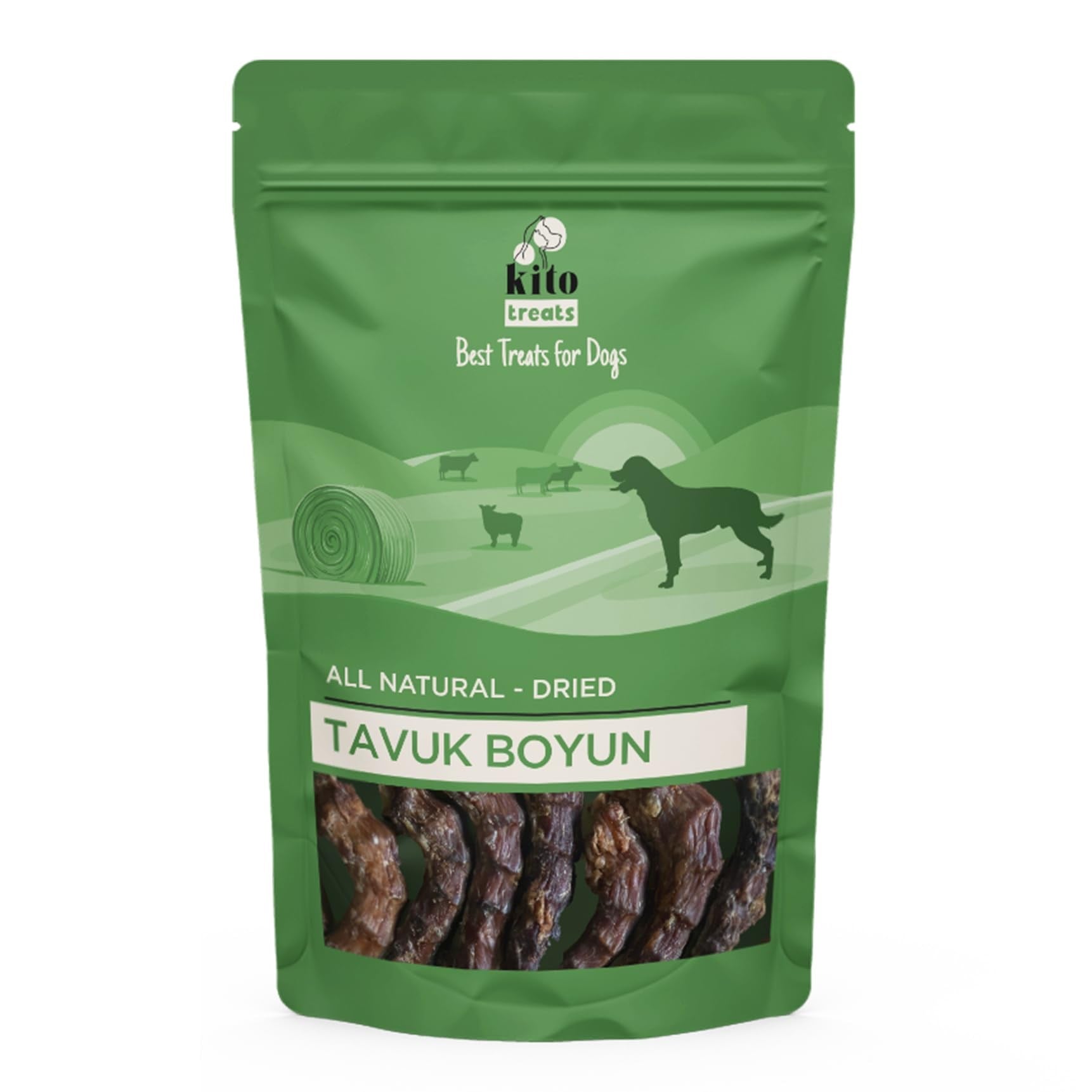 Kito Tavuk Boyun Çiğnemelik Köpek Ödül Maması%100 Doğal, Glutensiz, Organik 100 gr (Dog Treat)