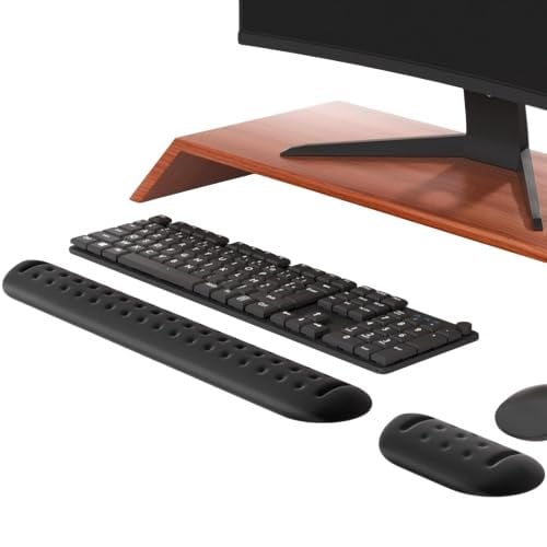 Klasse Gaming Klavye ve Mouse Bilek Destek Seti, ErgoPad, Kaymaz Tabanlı, Nefes Alan Kumaş, Ağrı Önleyici (Siyah Destek Seti) - Seçenekler: Siyah Destek Seti, Beyaz Destek Seti, Beyaz Fare Desteği...