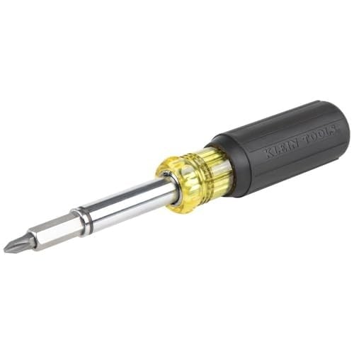 Klein Tools 32500MAG manyetik çok amaçlı tornavida/lokma anahtar, 11'i 1 arada çok amaçlı alet, 8 uç, 3 lokma anahtar boyutu, dolgulu sap